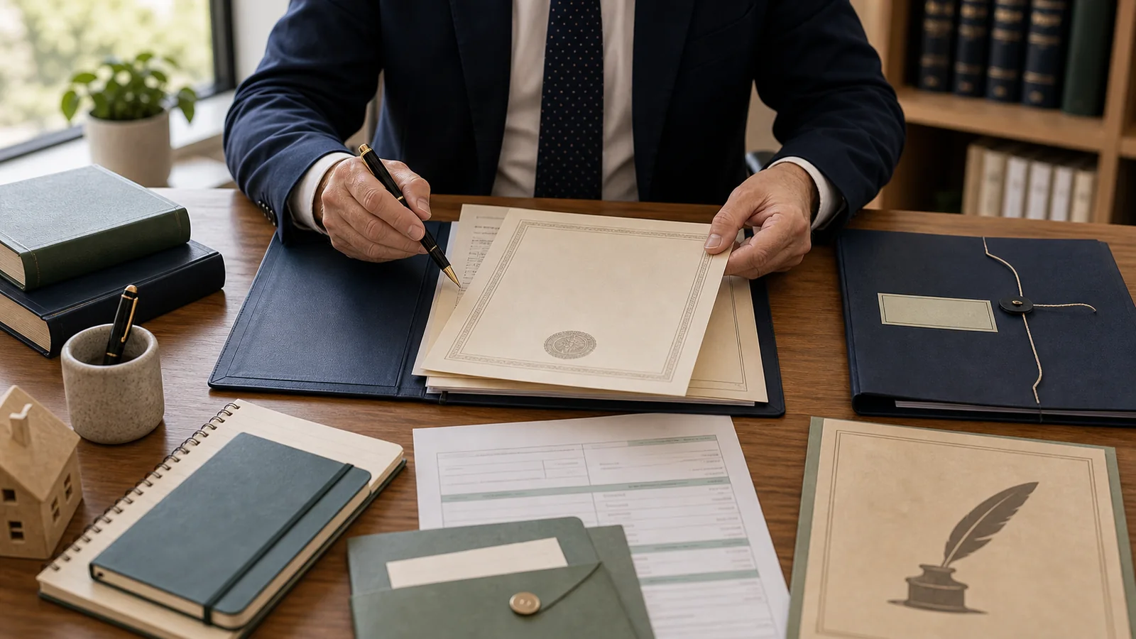 Testamento sellado y certificado de últimas voluntades