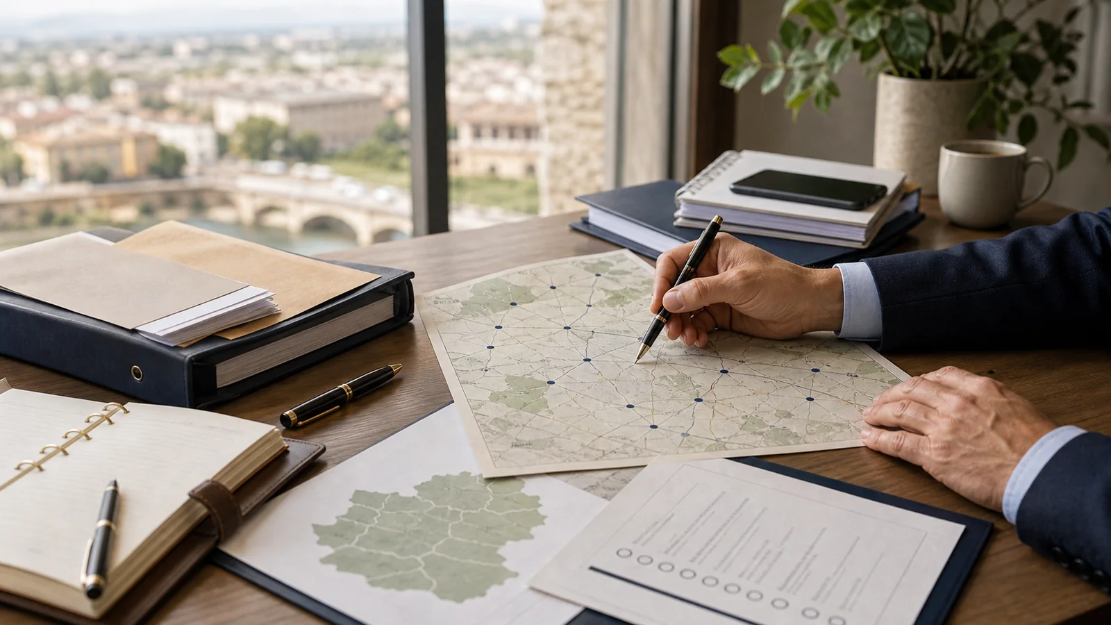 Mapa visual del Segrià y Lleida para zonas de servicio